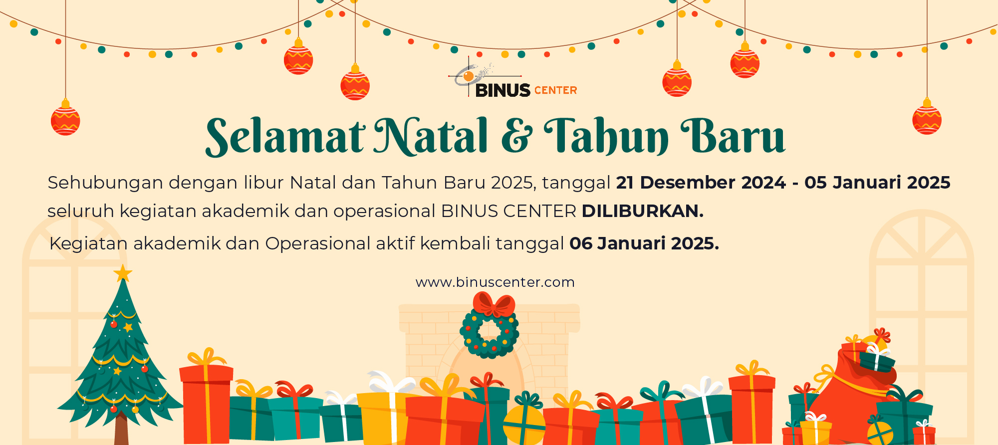 Pengumuman Libur Natal & Tahun Baru 2025
