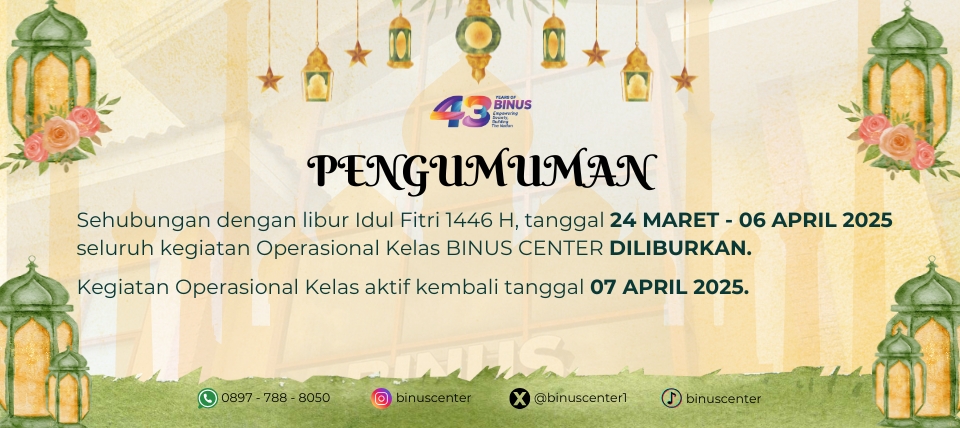 Informasi Libur Lebaran BINUS CENTER 2025