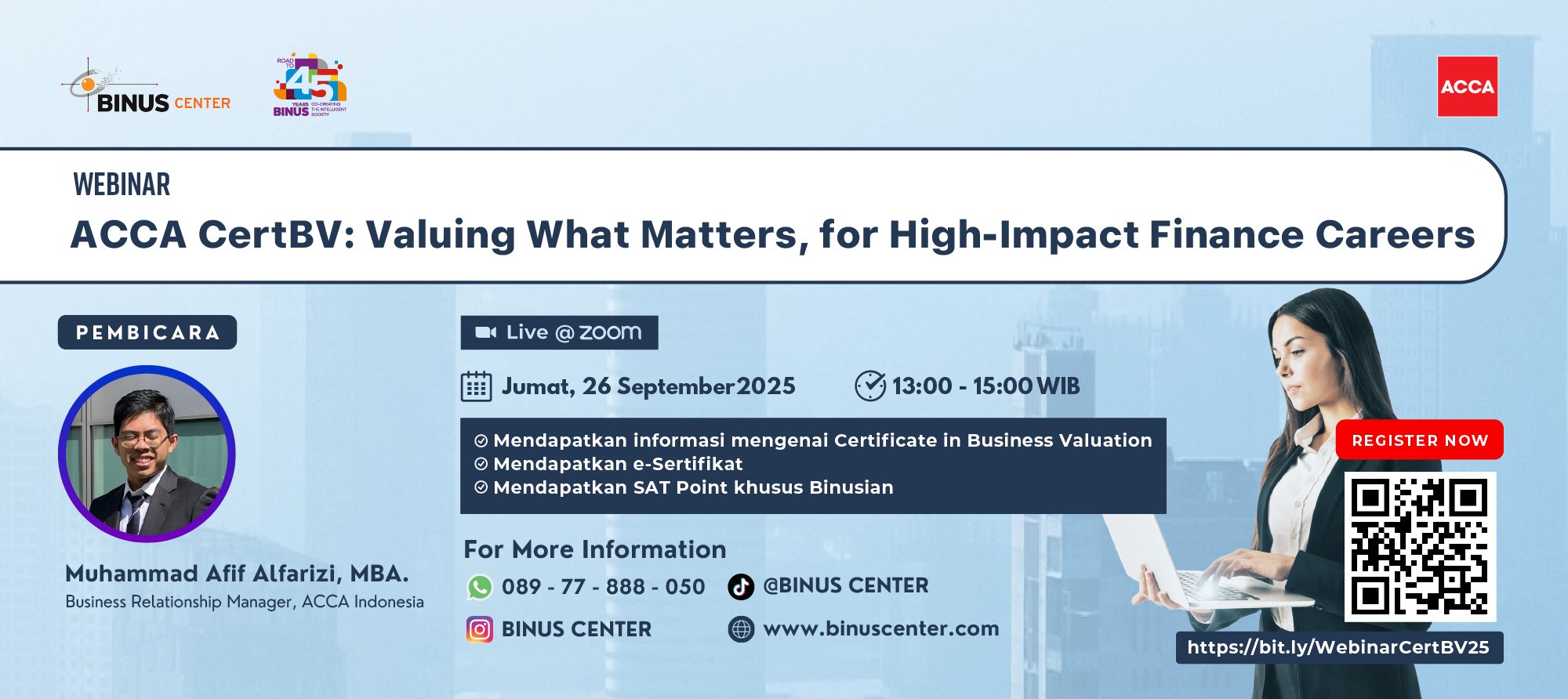 Webinar – ACCA CertBV: Valuing What Matters, for High-Impact Finance Careers