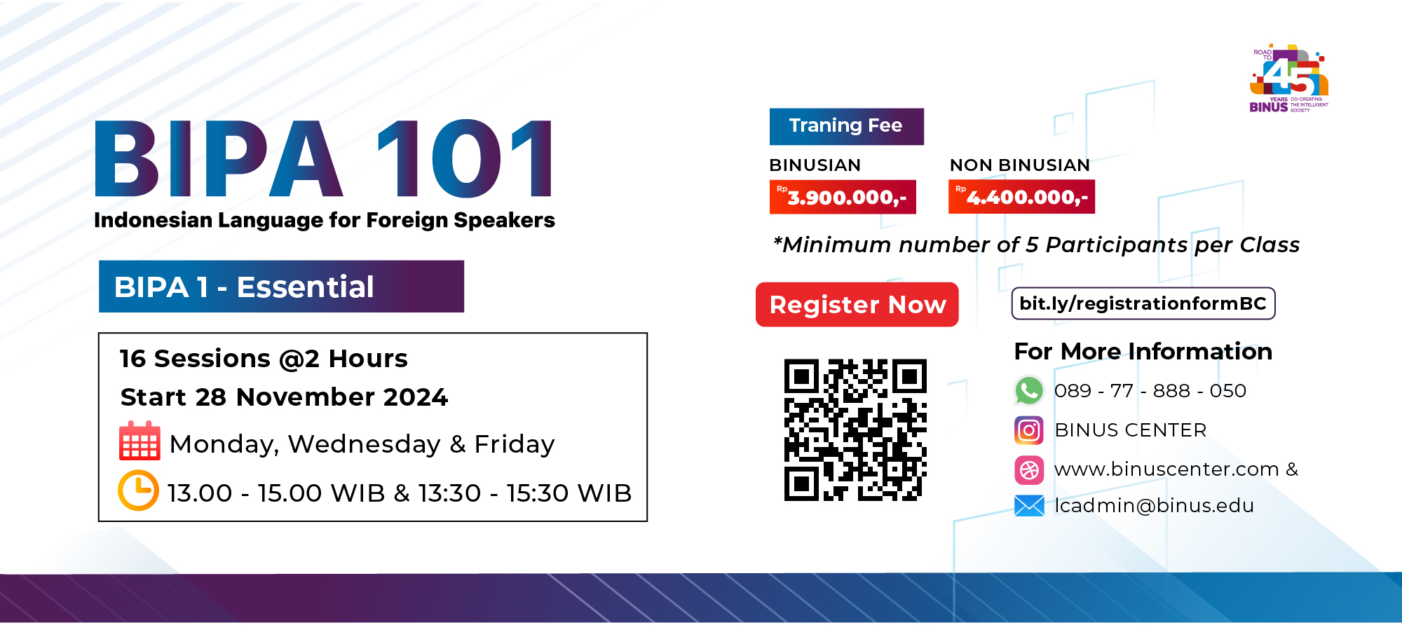 BIPA 101 (Indonesian Language for Foreign Speakers)